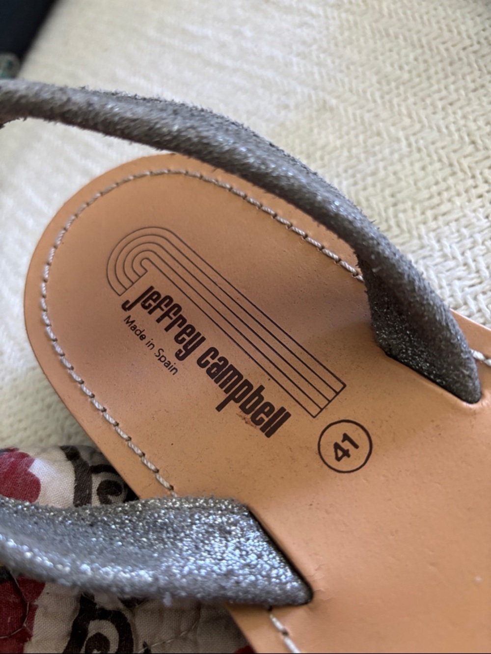 Jeffrey Campbell Pewter Ibiza Slingback Sandals Size EU 41 Made In Spain - Picture 6 of 13